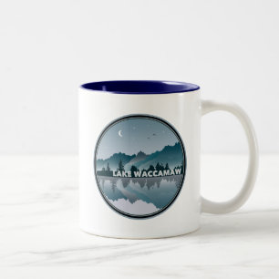 Lake Waccamaw North Carolina Reflection Two-Tone Coffee Mug