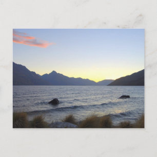 Lake Wakatipu at Sunset, Queenstown, NZ Postcard