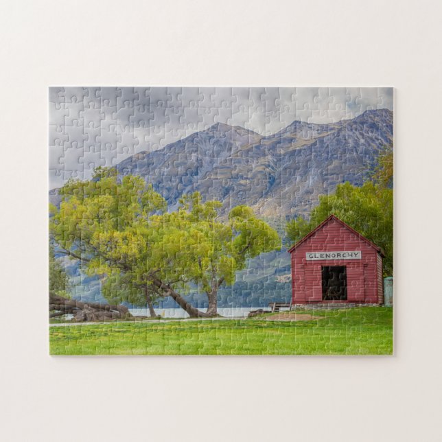 Lake Wakatipu Landscape Glenorchy New Zealand Jigsaw Puzzle (Horizontal)