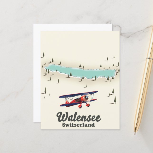 lake Walensee switzerland map (Front/Back In Situ)