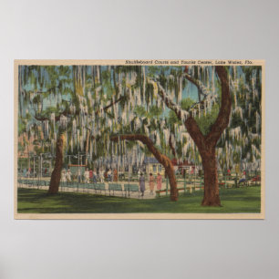 Lake Wales, FL - Outdoor View of Shuffleboard Poster