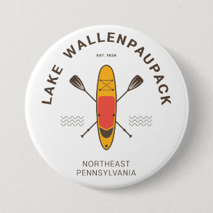 Lake Wallenpaupack Pennsylvania Paddle Boarding 7.5 Cm Round Badge