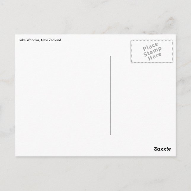 Lake Wanaka, New Zealand Postcard (Back)