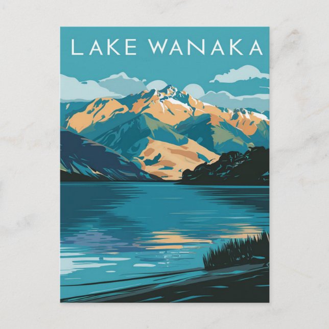 Lake Wanaka New Zealand Travel Postcard (Front)