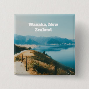 Lake Wanaka, South Island, New Zealand 15 Cm Square Badge
