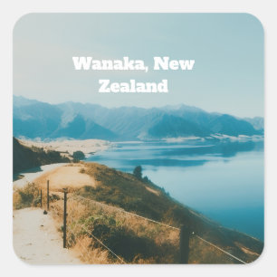 Lake Wanaka, South Island, New Zealand Square Sticker