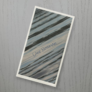 Lake Water Blue Beige Black Diagonal Stripes Napkin