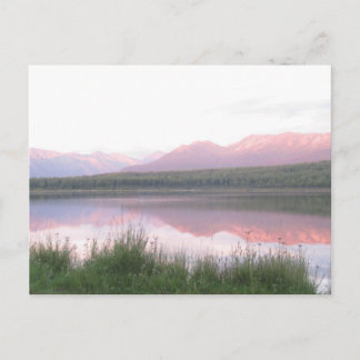 Lake Water Mountains Park Alaska Postcard