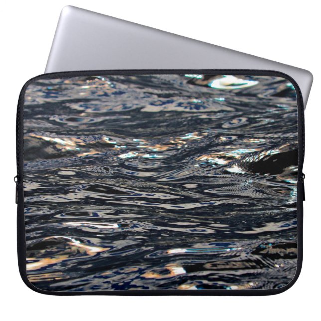 Lake water waves reflection laptop sleeve (Front)