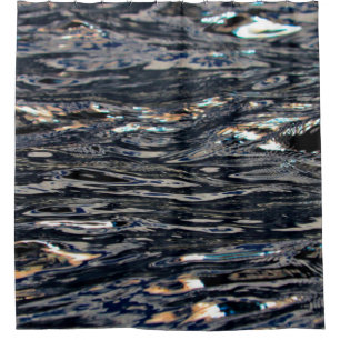 Lake water waves reflection shower curtain