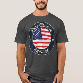 Lake Wawasee - Patriotic Indiana Souvenir T-Shirt
