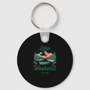 Lake Weekend Vacation Trip Chicago Illinois Key Ring