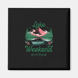 Lake Weekend Vacation Trip Grand Rapids Michigan Magnet