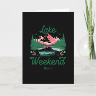 Lake Weekend Vacation Trip Maui Hawaii  Card