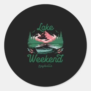 Lake Weekend Vacation Trip Nashville Tennessee Classic Round Sticker