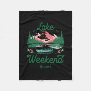 Lake Weekend Vacation Trip Newark New Jersey Fleece Blanket