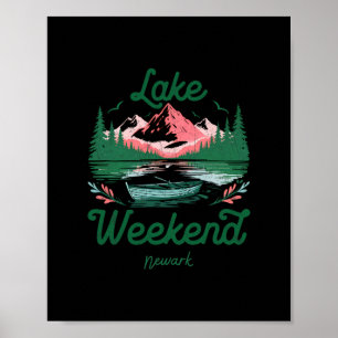Lake Weekend Vacation Trip Newark New Jersey Poster