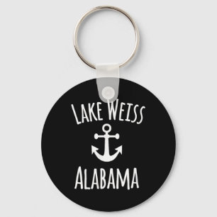 Lake Weiss Alabama Nautical Sailing Boating Rustic Key Ring