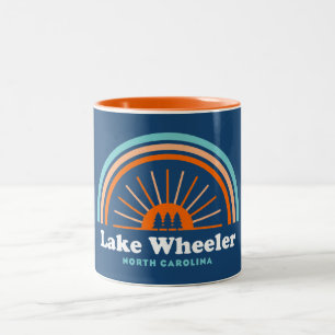 Lake Wheeler North Carolina Rainbow Two-Tone Coffee Mug