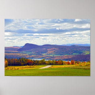 Lake Willoughby, Vermont, in Autumn Poster