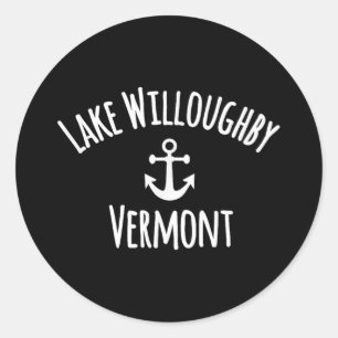 Lake Willoughby Vermont Sailing Boating Nautical B Classic Round Sticker