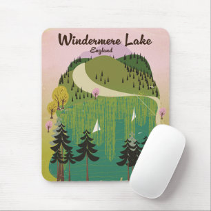 lake windermere Travel poster Mouse Pad