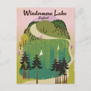 lake windermere Travel poster Postcard