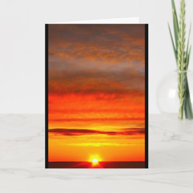 Lake Winnebago Sunset Thinking Of You Card (Front)