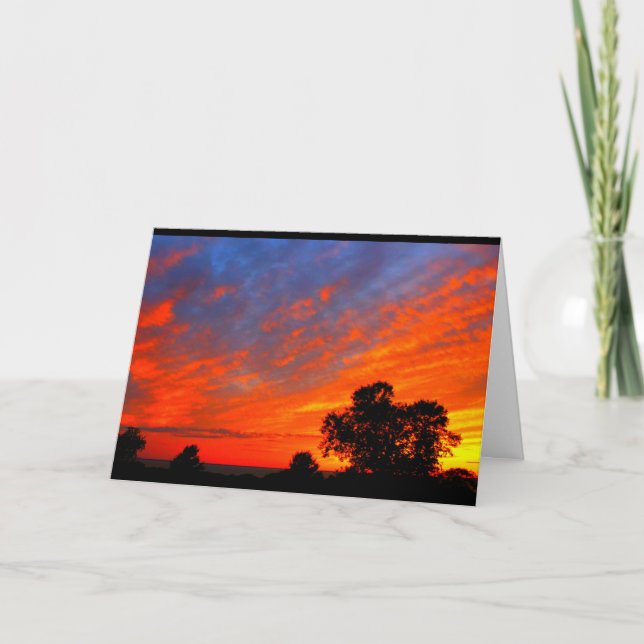 Lake Winnebago Sunset Thinking Of You Card (Front)