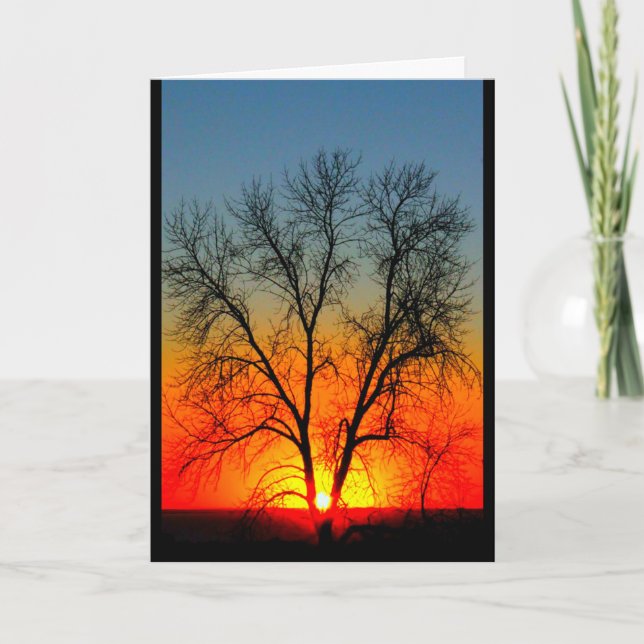 Lake Winnebago Sunset Thinking Of You Card (Front)