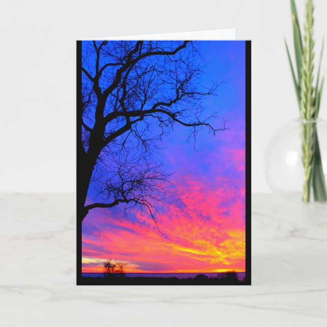 Lake Winnebago Sunset Thinking Of You Card (Front)