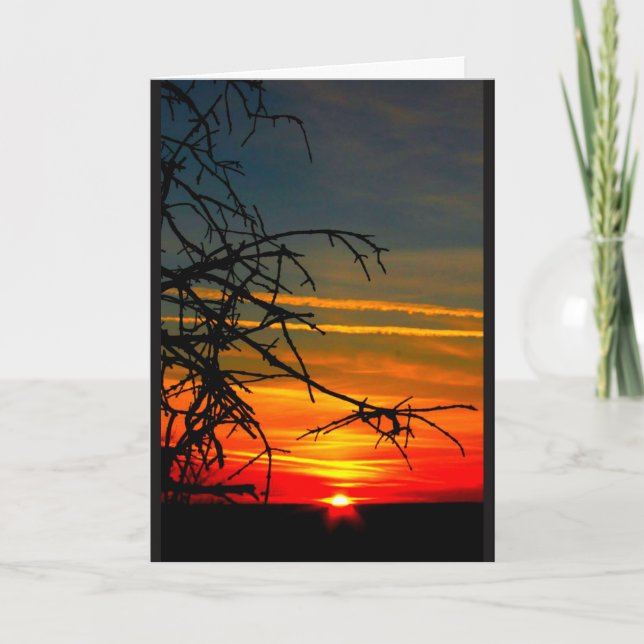 Lake Winnebago Sunset Thinking Of You Card (Front)