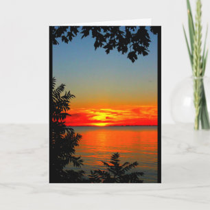 Lake Winnebago Sunset Thinking Of You Card