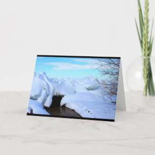 Lake Winnebago Winter Scene Thinking Of You Card