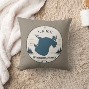 Lake Winnibigoshish Vacation Home Decor & Souvenir Cushion