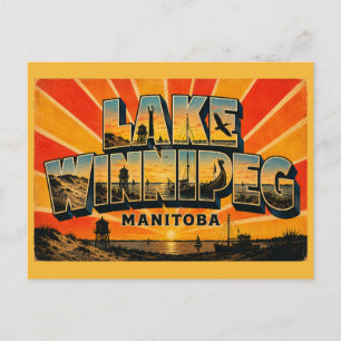 Lake Winnipeg Manitoba Inland Sea Postcard