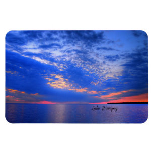 Lake Winnipeg, scenic evening photograph Magnet