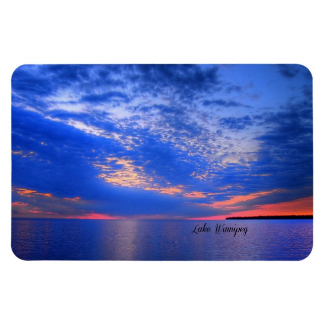 Lake Winnipeg, scenic evening photograph Magnet (Horizontal)