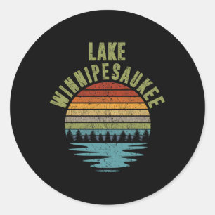 Lake Winnipesaukee Camping Wilderness - Nature Lak Classic Round Sticker