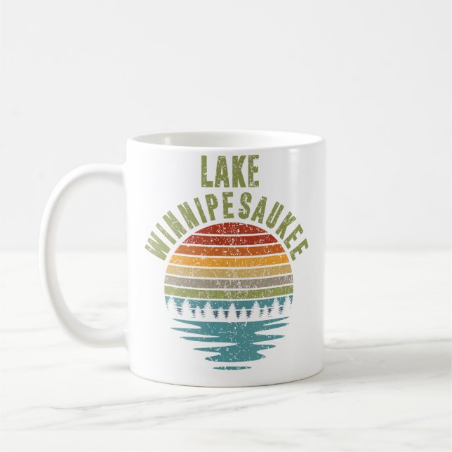 Lake Winnipesaukee Camping Wilderness Nature Lakes Coffee Mug (Left)