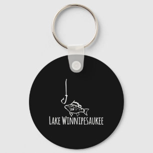 Lake Winnipesaukee Fish Hook Fishing Boating Cute Key Ring