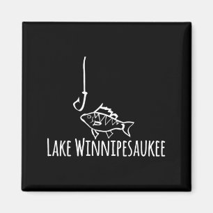 Lake Winnipesaukee Fish Hook Fishing Boating Cute Magnet