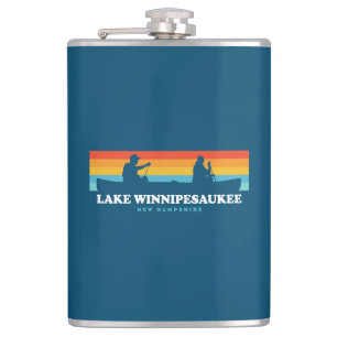 Lake Winnipesaukee New Hampshire Canoe Hip Flask