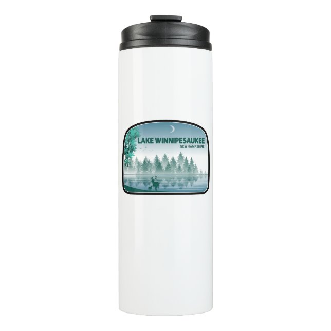 Lake Winnipesaukee New Hampshire Deer Thermal Tumbler (Front)