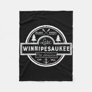 Lake Winnipesaukee New Hampshire Men Women Camng Fleece Blanket