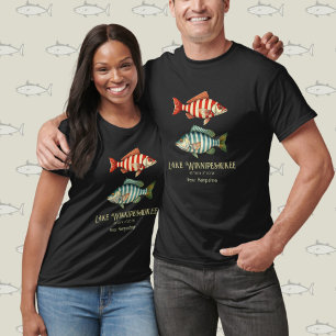 Lake Winnipesaukee New Hampshire nautical fish T-Shirt