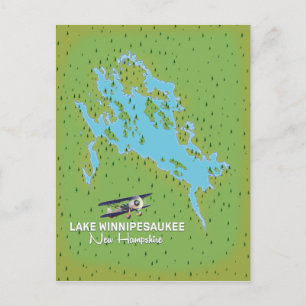 Lake Winnipesaukee New Hampshire travel poster Postcard