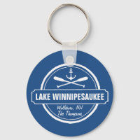 Lake Winnipesaukee NH custom town, name, anchor