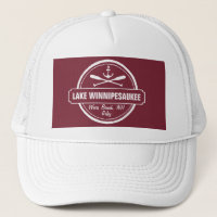 Lake Winnipesaukee NH custom town, name, anchor