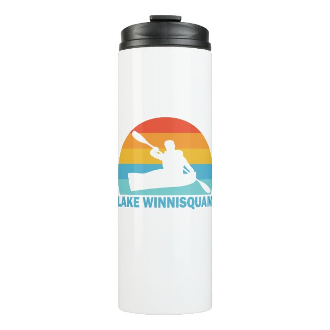 Lake Winnisquam New Hampshire Kayak Thermal Tumbler (Front)